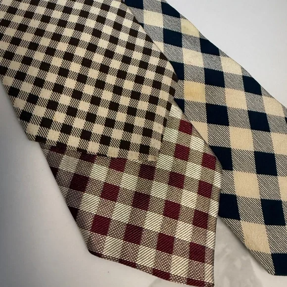 Set of 3 Polo by Ralph Lauren Silk Check Ties - Picture 5 of 8